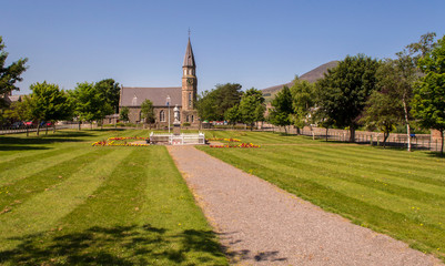 Rhynie War Memorial and Church