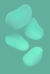 Abstract green background with liquid shapes