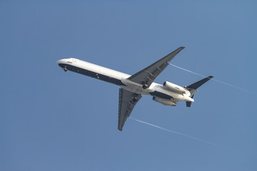 Passenger Airplane in the Sky