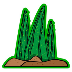 Sticker of a cactus icon