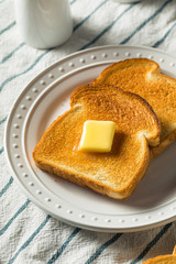 Homemade Warm Buttered Toast for Breakfast