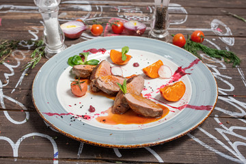 warm salad with beef