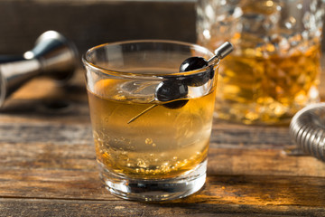 Boozy Bourbon Old Fashioned with Maraschino Cherries