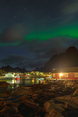 aurora borealis over norway, lofoten islands Polar Lights