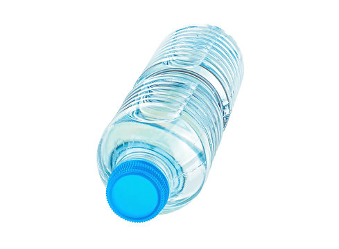 Plastic Bottle With Water Isolated On A White Background