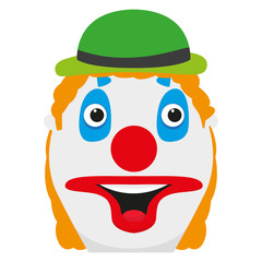 Isolated happy clown