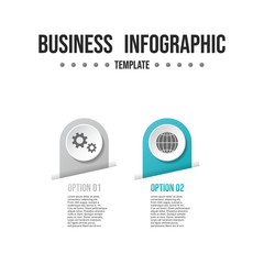 Fototapeta premium Business infographic with icons. Flowchart. Vector