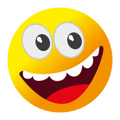 Isolated crazy happy emoji