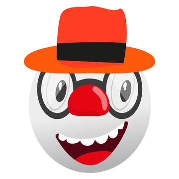 Isolated happy clown