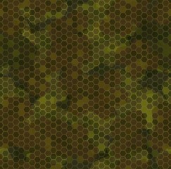 Autumn forest camouflage. Seamless pattern background texture
