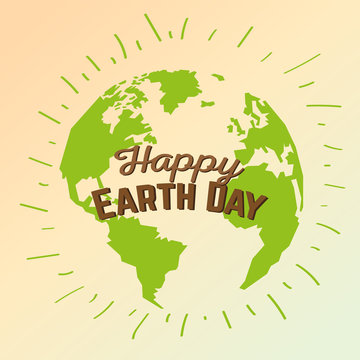 Happy earth day poster