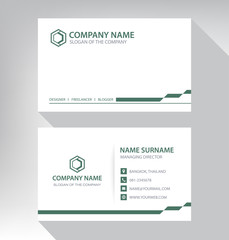 Fototapeta premium Modern. vector business card template. design green and white color
