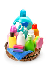 Detergents and cleaning products.