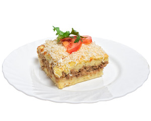 French meat on a white background