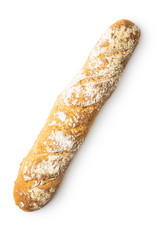 Fresh whole grain bread baguette.
