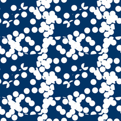 Seamless abstract background with white ornament of circles or dots