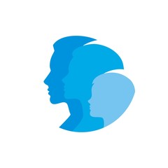 Family of persons silhouette