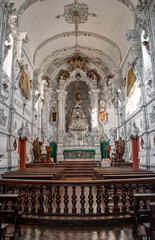 Fototapeta na wymiar Interior of church of Our Lady of Carmel, Baroque style, in Sao Joao Del Rey, Minas Gerais, Brazil