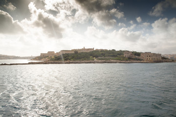 Fototapeta na wymiar Fort Manoel seascape image