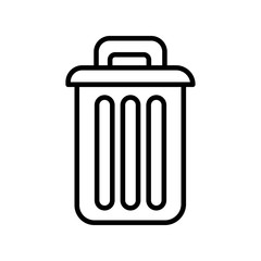 waste bin line style icon