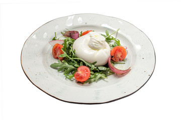 buratta on a white background