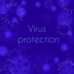 Virus epidemic molecule illustration background for