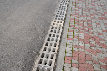 stone rain gutter for rainwater, concrete grate for rainwater