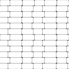 Abstract seamless patern design. Brick wall in line art style. Vector illustration.