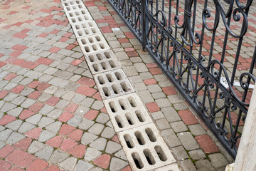 stone rain gutter for rainwater, concrete grate for rainwater