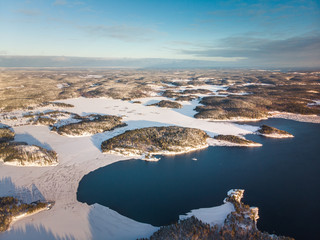 Ladoga lake cool frosty islands
