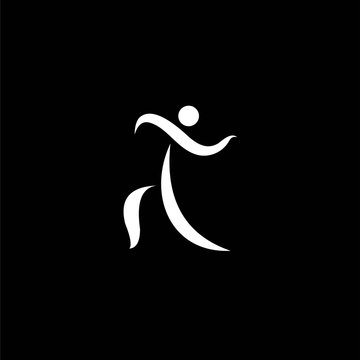  dancers logo design vector image