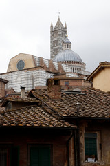 Architectonic heritage in the old town of Siena