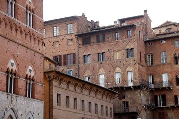 Architectonic heritage in the old town of Siena