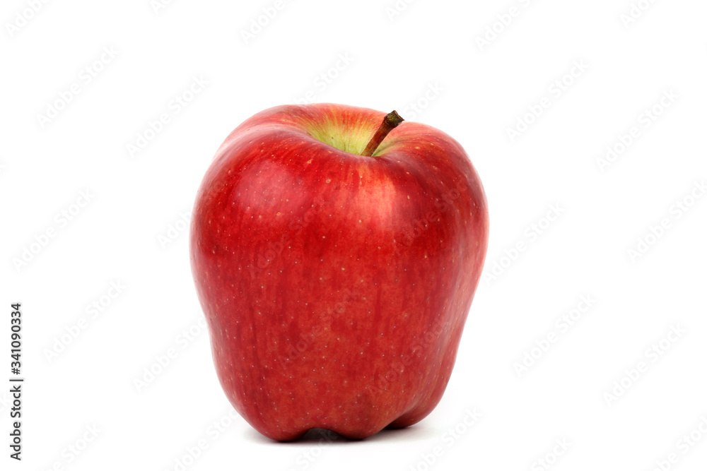 Wall mural red and green apple diet on white ground