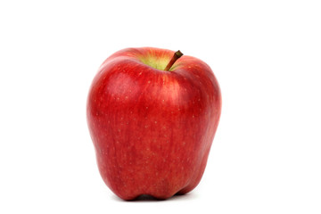 Obraz na płótnie Canvas red and green apple diet on white ground 