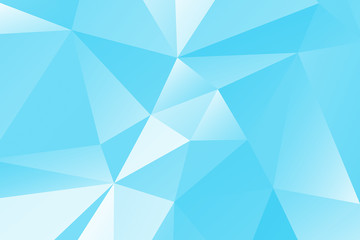 Futuristic low-poly geometric background. Gradient shades of blue. Abstract background with triangles.
