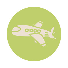 airplane flying transport block style icon