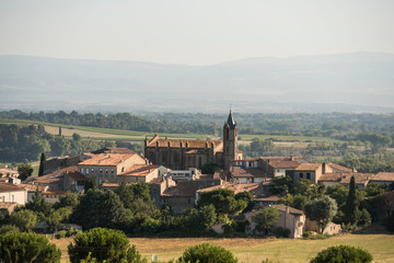 Fototapeta na wymiar small quaint european village in french countryside 