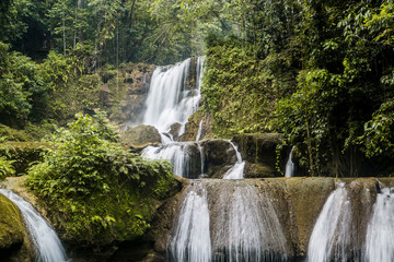 YS waterfalls in Negril Jamaica  - obrazy, fototapety, plakaty