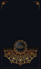 Luxury mandala background for wedding invitation, book cover, flyer, menu, brochure or leaflet
