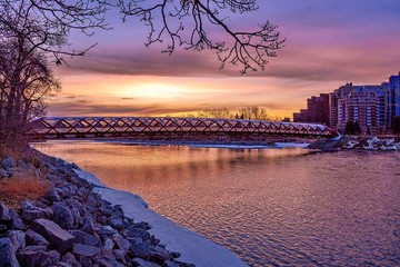 Sunrise Over The Calgary River