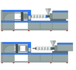 Diagram of the injection molding machine