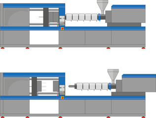 Diagram of the injection molding machine