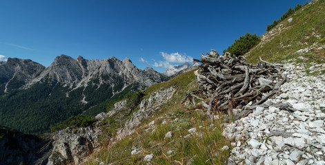 Beautiful mountain panorama in the Italian Dolomites