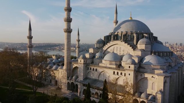 Aerial view of Suleymaniye Mosque.