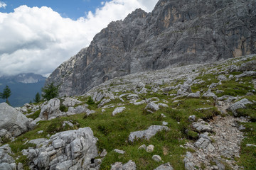 Beautiful mountain panorama in the Italian Dolomites