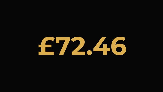 pound growth timer up to 100 , one hundred pound Money Countdown , 100 pound Animated Number Counter, Counting fast from zero to one hundred pound in numbers. Concept of money and currency