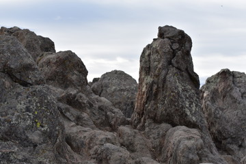 rock structures at dusk
