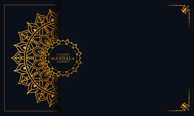 Luxury mandala background with golden arabesque pattern arabic 
islamic east style.decorative mandala for print, poster, cover, 
brochure, flyer, banner.