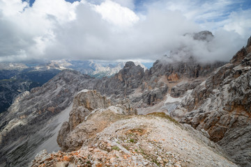 Beautiful mountain panorama in the Italian Dolomites